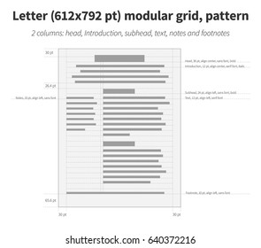 Letter (612x792 pt) modular grid, pattern