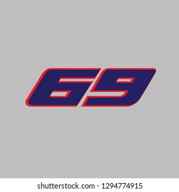 Letter 69 logo design vector