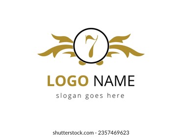 Letter 7 Wing Logo Design For Freight and Transportation Symbol.