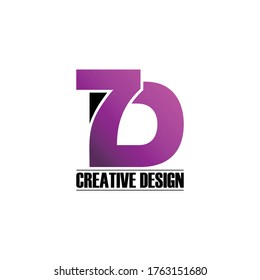 Letter 7D logo icon design vector. monogram logo vector illustration