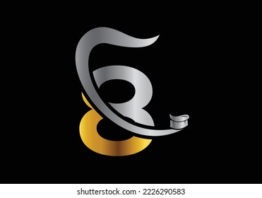 Letter 8 Dental Logo Design Template Inspiration With Tooth Brush Symbol, Vector Illustration.