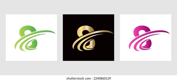 Letter 8 Logo Design Template. Monogram 8 Letter Logotype Symbol