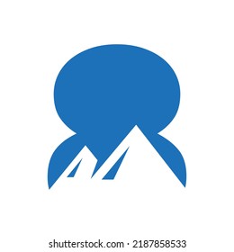Letter 8 Mount Logo Vector Sign. Mountain Nature Landscape Logo Combine With Hill Icon and Template