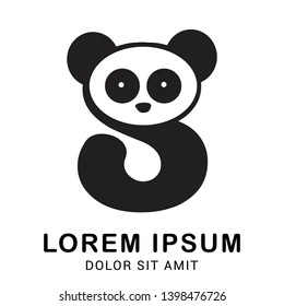 letter 8 or s panda logo cncept