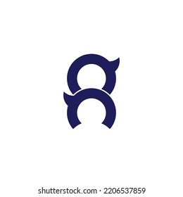 letter 8c abstract design logo vector 