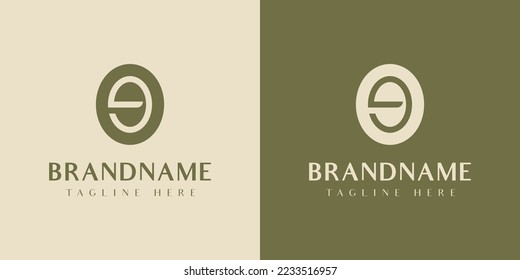 Logo de la letra 9 o G Oval, adecuado para cualquier negocio con 9 o G inicial.