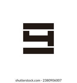 Letter 94 49 9 4 square geometric symbol simple logo vector
