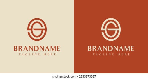 Letter 9G or GG Oval Logo, suitable for any business with 9G, G9, G, or GG initials.