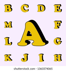 letter A, alphabet, 3D icon. 3D words icons universal set for web and mobile