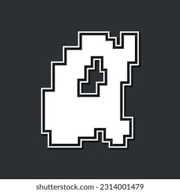 Letter A. Alphabet "Pixel Non Perfect" 