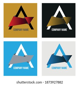 Letter "A" and arrow logo design.