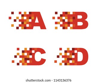 Letter A, B, C, D Template Design Vector, Emblem, Concept Design, Creative Symbol, Icon