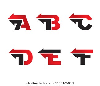 Letter A, B, C, D, E, F Template Design Vector, Emblem, Concept Design, Creative Symbol, Icon