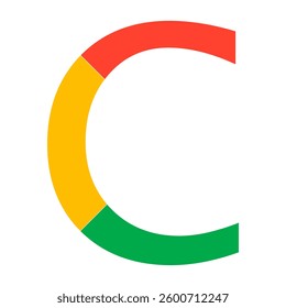 Letter A, B, C,D, E, F, G from the alphabet vector icons