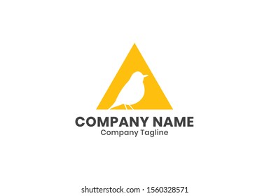 Letter A, bird and house shape modern logo design template. Simple logo for your business company.