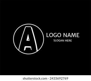 letter "A " circle monogram logo design, simple vector logo design fit for your brand, business, etc

