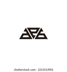 Letter a, e and number 6, gold geometric symbol simple logo vector