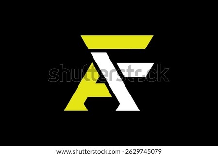 Letter A, F, AF OR FA Business logo vector illustration especially for company brand media marketing.
