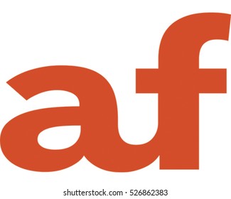 Letter A. Letter F. Vector Illustration.