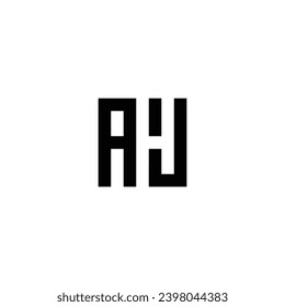 Letter A, H and J square geometric symbol simple logo vector
