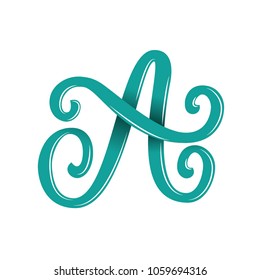 LETTER A. HAND LETTERING. LOGO LETTER