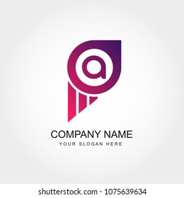 Letter A, Initial PA Logo Design