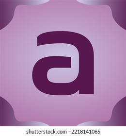letter "A" with an interesting font and color in vector form