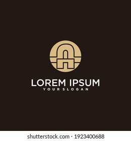 letter (A) logo with modern concept circle style for the company Premium Vector. part 10