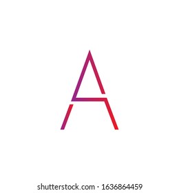 Letter "A" logo. Modern symbol concept. Vector graphic. Gradient color. Simple icon. Eps 10