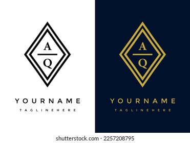 Buchstabe A, Logo Q, geeignet für das Anfangszeichen des Unternehmens.