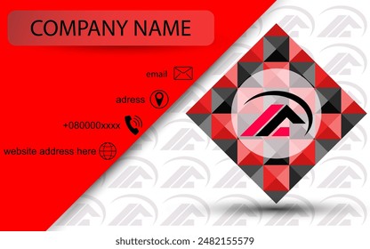 The letter "A" logo is sleek and modern, available with a customizable template for various branding needs.