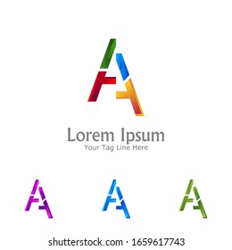 "letter A". Minimalist, simple, digital and modern logo design.