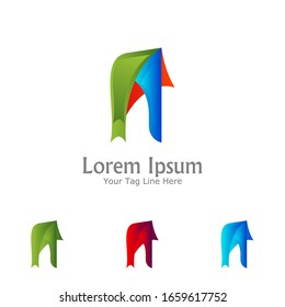 "letra A". Diseño minimalista, sencillo, digital y moderno de logotipos.