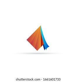 "letra A". Diseño minimalista, sencillo, digital y moderno de logotipos.