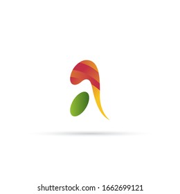 "letter A". Minimalist, simple, digital and modern logo design.
