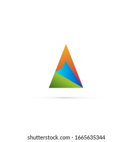 "letter A". Minimalist, simple, digital and modern logo design.