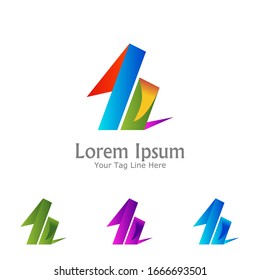 "letra A". Diseño minimalista, sencillo, digital y moderno de logotipos.