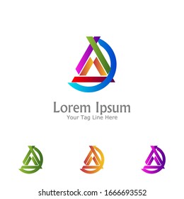 "letra A". Diseño minimalista, sencillo, digital y moderno de logotipos.