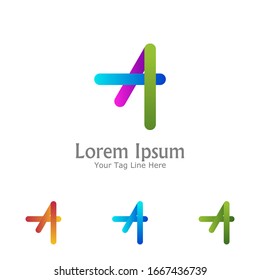 "letra A". Diseño minimalista, sencillo, digital y moderno de logotipos.