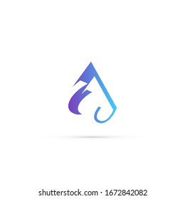 "Buchstabe A". Minimalistisches, einfaches, digitales und modernes Logo-Design.