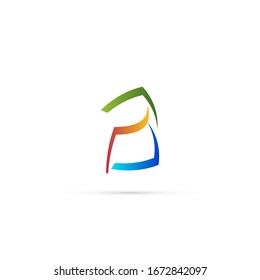 "letra A". Diseño minimalista, sencillo, digital y moderno de logotipos.