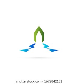 "letter A". Minimalist, simple, digital and modern logo design.