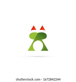 "letter A". Minimalist, simple, digital and modern logo design.