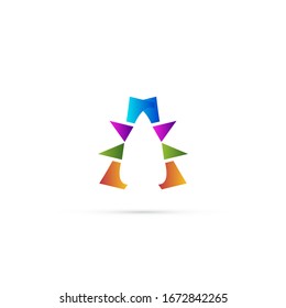 "letter A". Minimalist, simple, digital and modern logo design.
