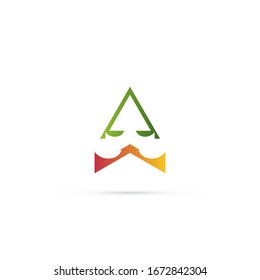 "Buchstabe A". Minimalistisches, einfaches, digitales und modernes Logo-Design.