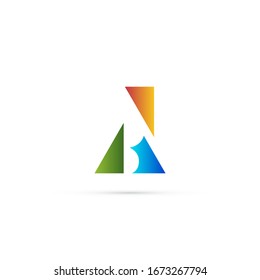 "letter A". Minimalist, simple, digital and modern logo design.