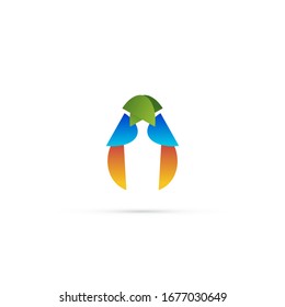 "letter A". Minimalist, simple, digital and modern logo design.