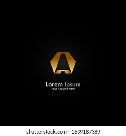 "letter A". Minimalist, simple,digital and modern logo design.