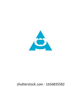 letter A. Minimalist, simple,digital and modern logo design.