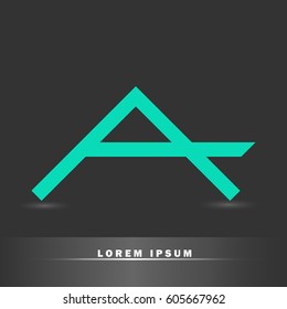 Letter A. Modern and elegant typographic for your business